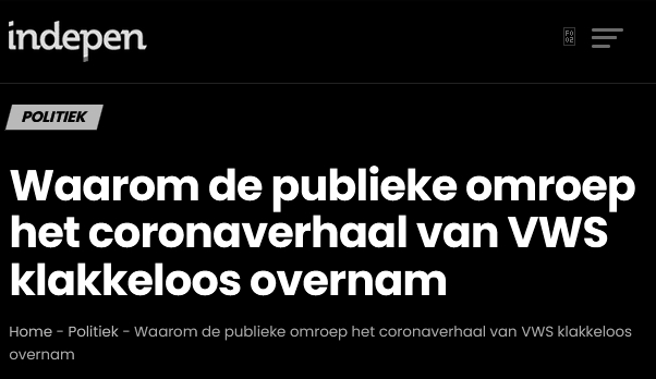 Waarom de publieke omroep het coronaverhaal van VWS klakkeloos overnam