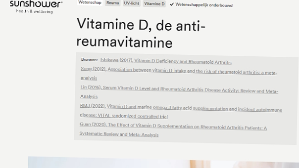 Vitamine D, de anti-reumavitamine