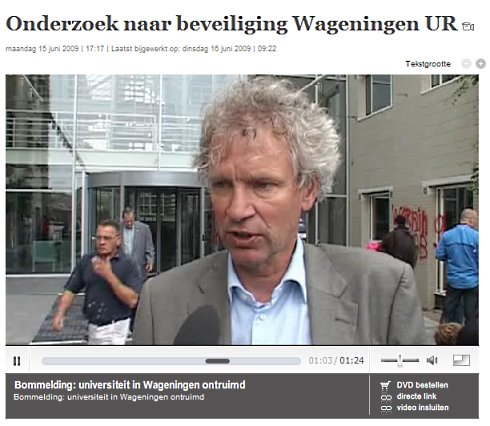 De Gelderlander 16 juni 2009 - Onderzoek naar beveiliging Wageningen UR