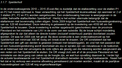 Blz. 8 van Visie en reactie OR ASG op Masterplan Praktijkcentra.